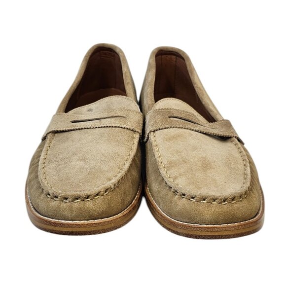 Allen Edmonds Mens Dylan Penny Loafers, Suede, Slip On, Tan, Size 13 D - Picture 8 of 9